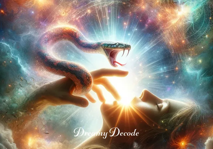 spiritual meaning of snake bite in dream _ The snake biting the dreamer