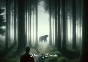 black bear attack dream meaning _ Dreamer waking up in bed, sweating, looking visibly shaken and relieved it was just a dream.