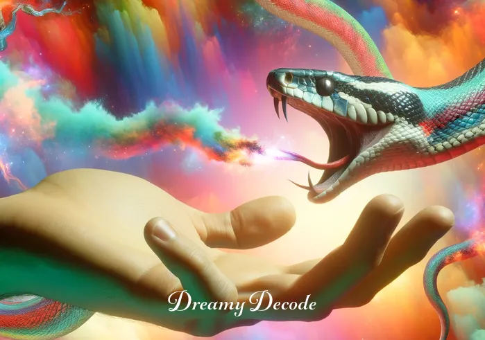 snake biting in dream meaning _ The snake biting the person