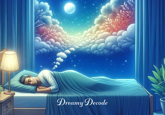 black dog attack dream meaning _ A dreamer peacefully sleeping, unaware of the impending dream.