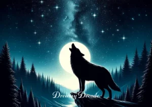 black wolf dream meaning _ Finally, the black wolf howls towards the starry sky, signifying the culmination of the dreamer's journey towards understanding and acceptance of their inner strength and intuition.