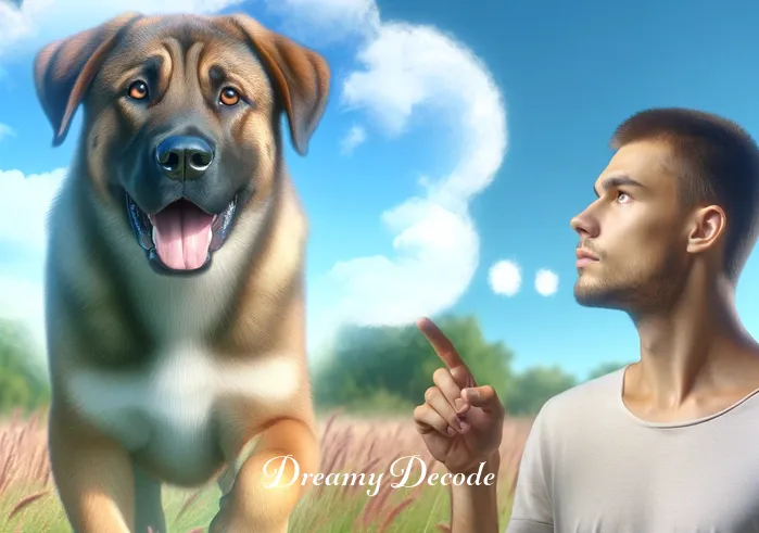 dream meaning dog attack _ The dreamer now notices the dog approaching rapidly, its features becoming clearer. The dog appears large and energetic, but not aggressive. The dreamer