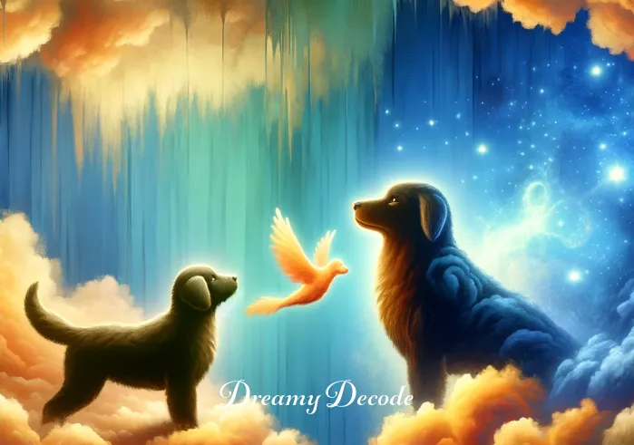 meaning of black dog in dream _ The final scene in the dream shows the black dog transforming into a friendly companion, signifying acceptance and overcoming fears or challenges.