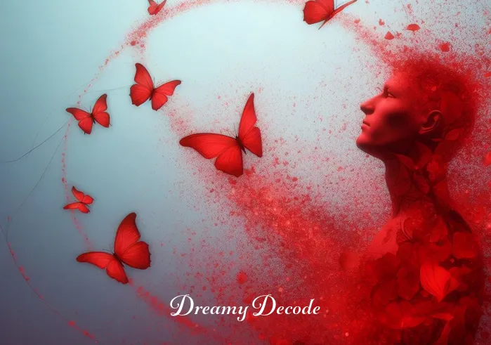 blood meaning in dream _ In the dream, the red petals transform into small, harmless red butterflies, fluttering around the dreamer. This transition represents a deeper exploration of the dream