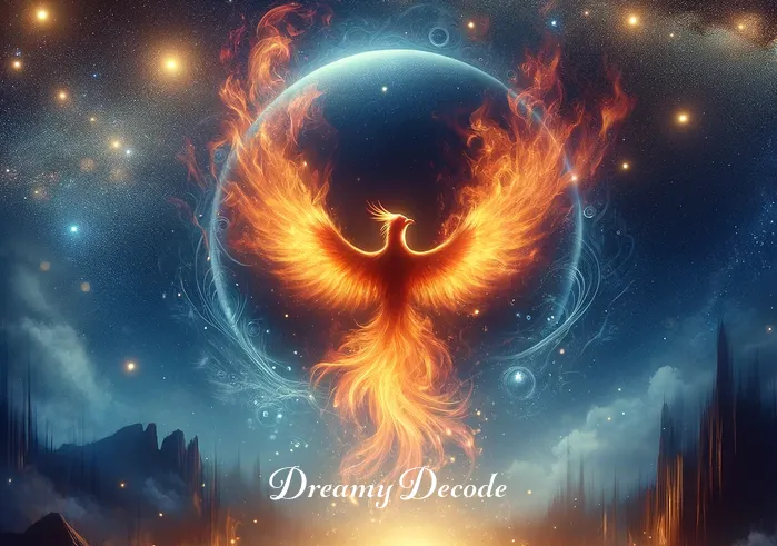 spiritual meaning of vomiting blood in a dream _ The dream transitions to a scene where the sleeper, now in a symbolic dream state, witnesses a phoenix rising from ashes. This represents transformation and renewal, with the phoenix