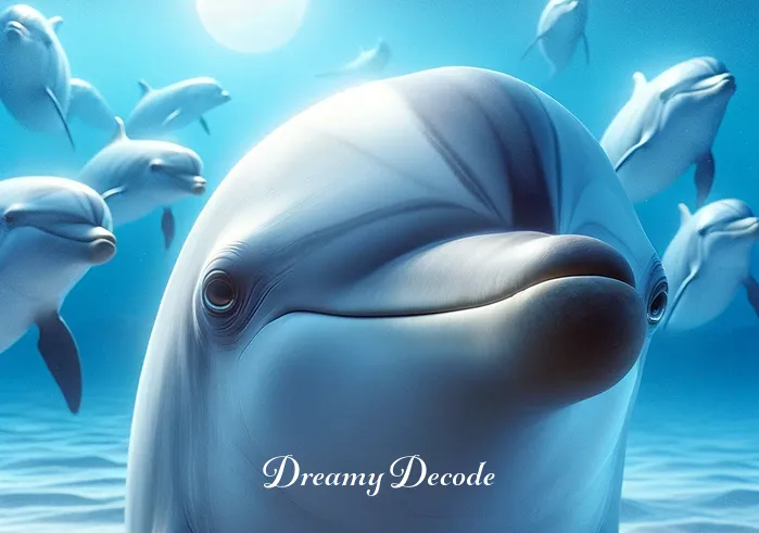 dream of dolphin attack meaning _ The scene transitions to a close-up of the dolphins, where one dolphin appears slightly more prominent. The dolphin