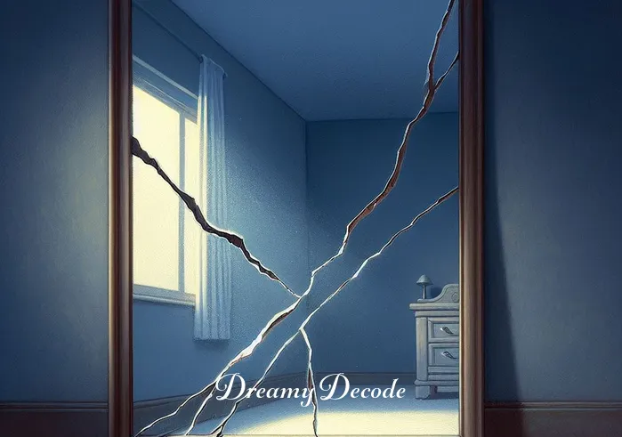 breaking glass dream meaning _ The same mirror now shows a subtle crack forming on its surface, starting from one corner and creeping towards the center. The room