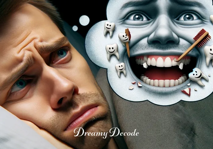 dream of teeth breaking meaning _ In the third scene, the person