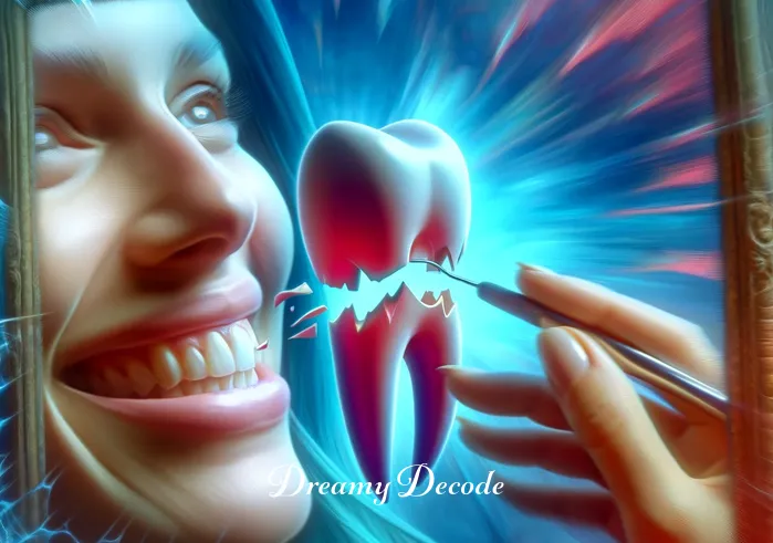 broken tooth in dream meaning _ The dream sequence shows a vivid image of a mirror reflecting the dreamer