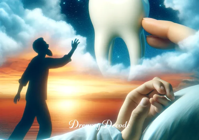 broken tooth in dream meaning _ The final scene shifts to a serene morning, with the dreamer waking up and touching their teeth, relieved to find them intact. This symbolizes the end of the dream and the return to reality, pondering the dream's meaning.
