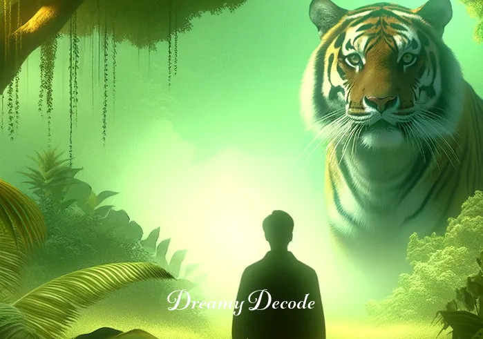 tiger attack in dream meaning _ The scene shifts to show the person in the dream facing the tiger, which is now only a few steps away. The tiger