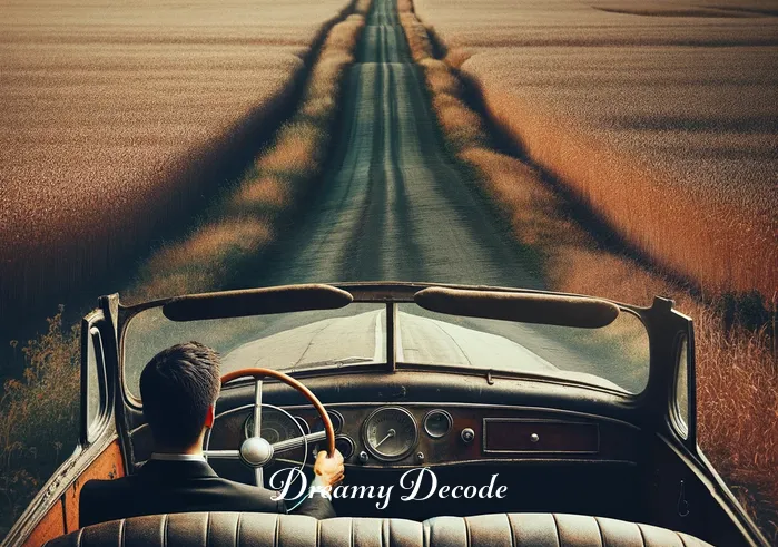 old car dream meaning _ The dreamer sits in the driver