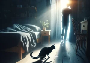 cat in a dream meaning _ Finally, the cat is seen blending back into the shadows of the room as the person wakes, the dream fading away with the morning light.