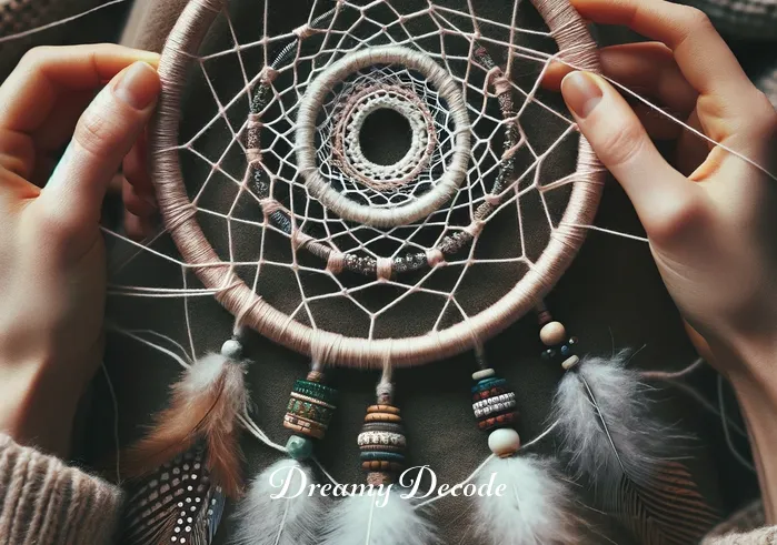 dream catcher meaning _ A close-up of a person