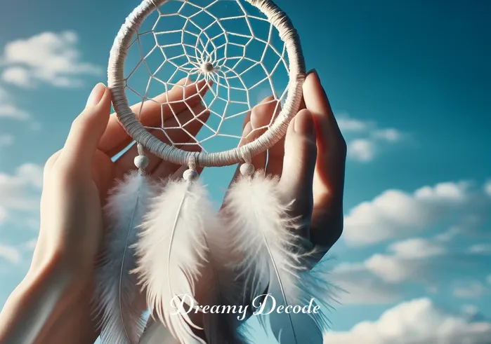 white dream catcher meaning _ A person