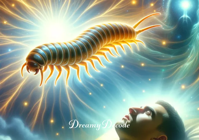 spiritual meaning of a centipede in a dream _ A dream sequence where the centipede transforms into a glowing, ethereal creature. It