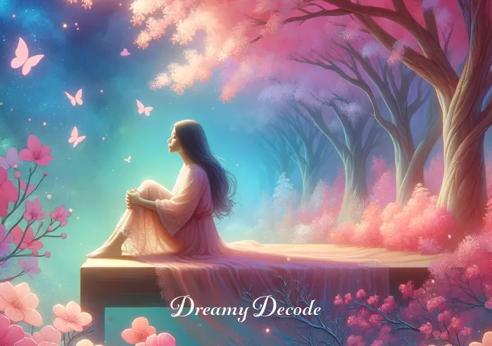 pink clothes dream meaning _ In the next scene, the dreamer is walking through a bustling city street, confidently wearing a striking pink coat. Passersby glance with admiration, illustrating the dreamer’s increasing comfort with self-expression and visibility.