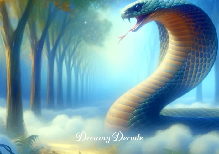 cobra dream meaning _ The cobra in the dream begins to speak to the dreamer, though its mouth does not move. A soft, echoing voice conveys wisdom about facing fears and embracing change. This scene represents the dream