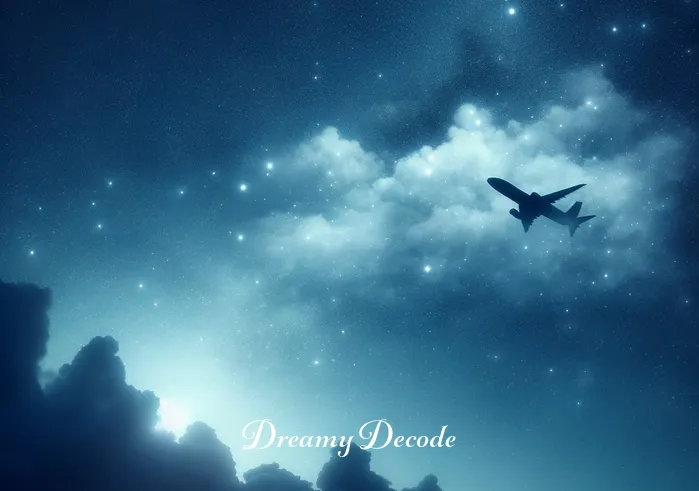 dream meaning of plane crash _ A clear sky with a paper airplane gently descending towards an open, grassy field, symbolizing the beginning of a dream about flying.